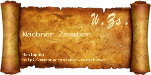 Wachner Zsombor névjegykártya